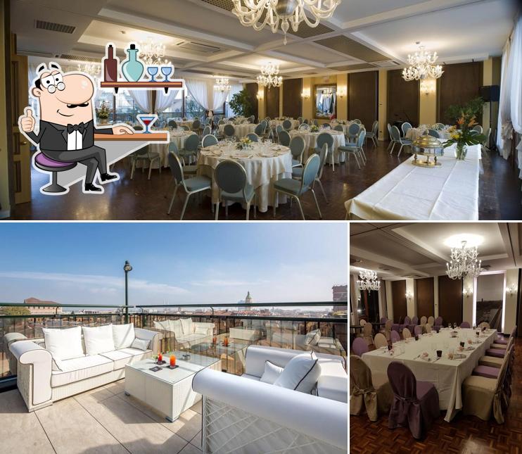 Gli interni di La Terrazza del Roma