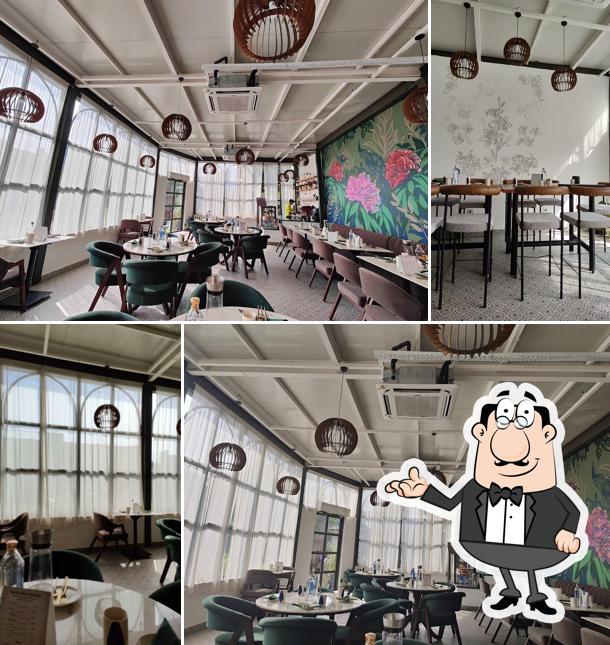 Take a seat at one of the tables at Burash