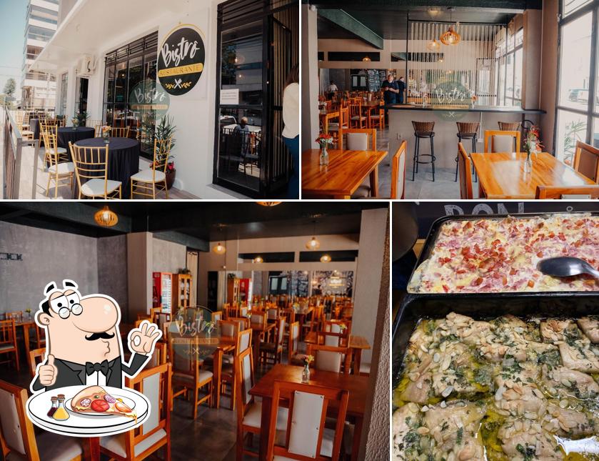 Escolha pizza no Bistrô Restaurante