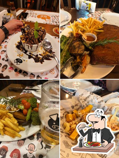 Platos en Piggy’s BBQ Pub e Restaurante