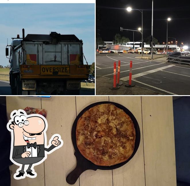 The restaurant's exterior and food