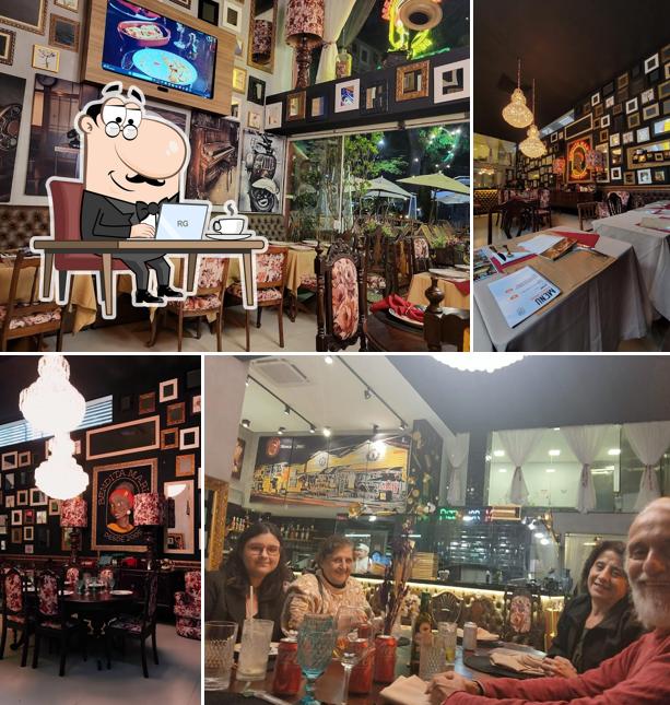 O interior do Bendita Maria Pizzaria