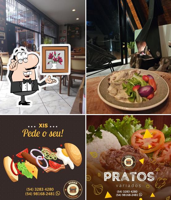 O interior do Reges Burguer