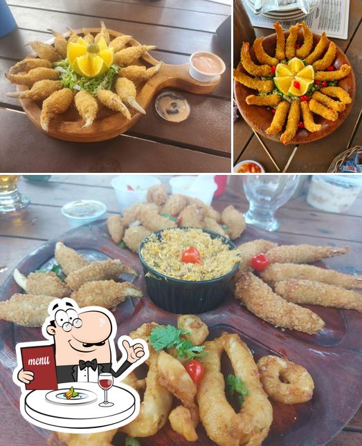 Tempura de camarão em Conchas