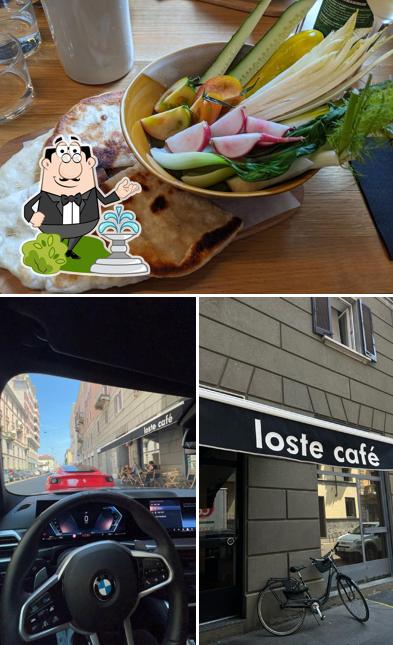 Tra le diverse cose da Loste Cafè si possono trovare la esterno e tavolo da pranzo