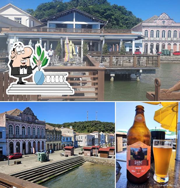 A exterior e cerveja do restaurante