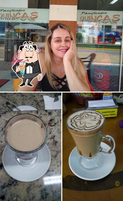 Entre diversos coisas, bebida e exterior podem ser encontrados a Quincas Cafeteria e Lancheria