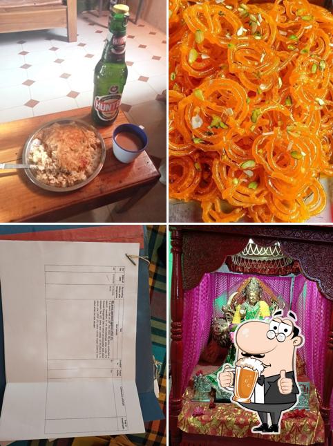 You can get a glass of light or dark beer