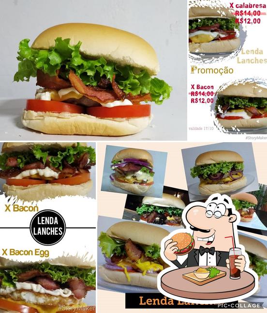 Consiga um hambúrguer no LENDA LANCHES