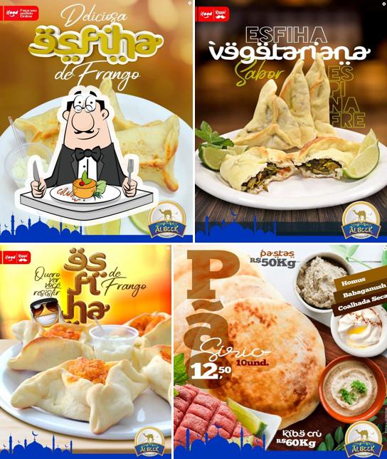 Platos en Al Beek Gastronomia Árabe