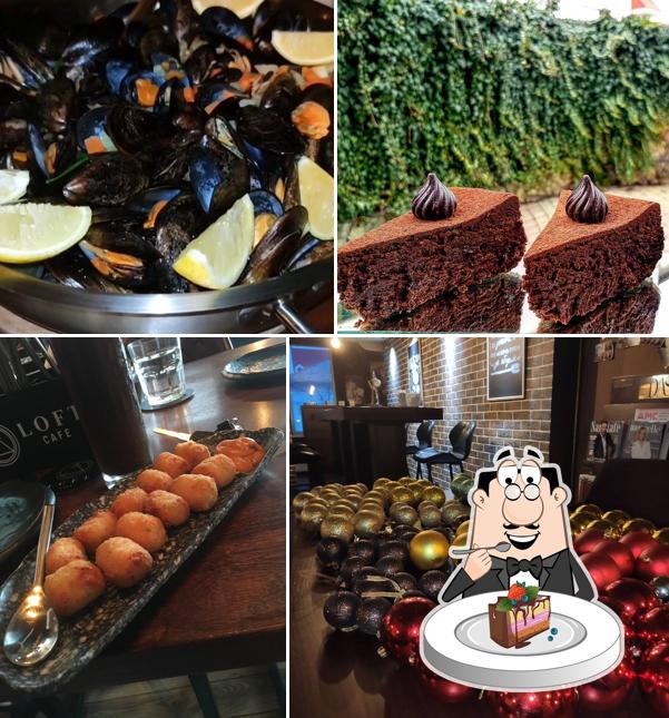 Chocolate cake at Loft Cafe - Top rated Restaurant in Mathura Pure veg with authentic North Indian & Italian