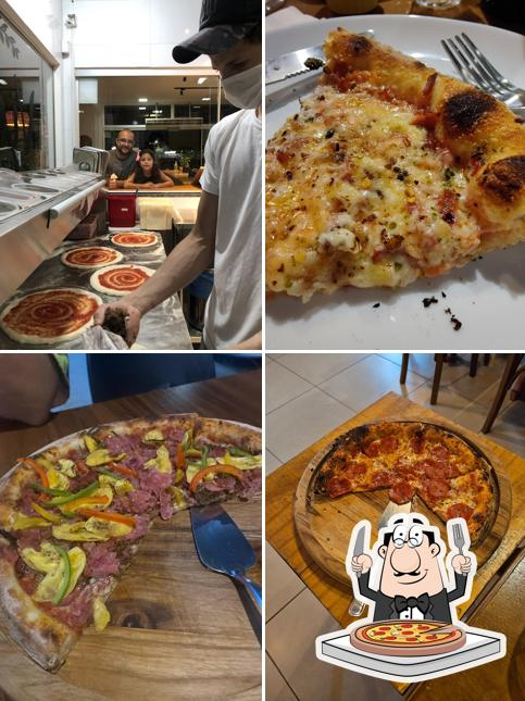 Peça diferentes variedades de pizza