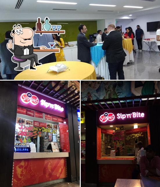 The interior of Sip N Bite