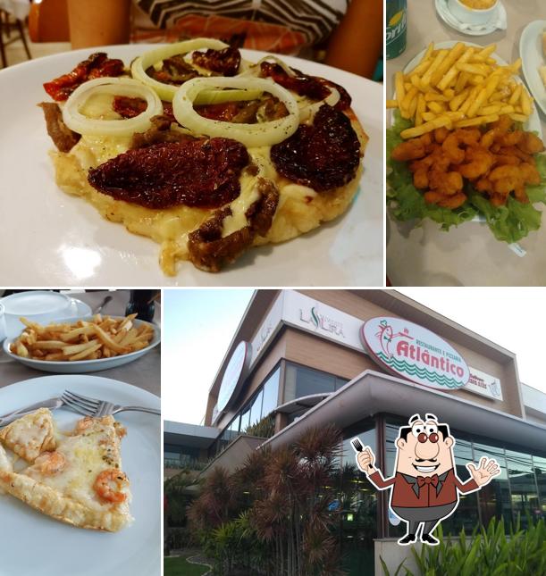 Comida em Restaurante e Pizzaria Atlântico