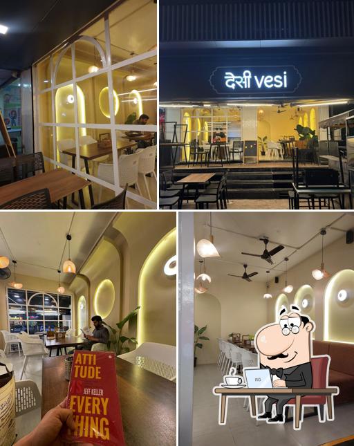 The interior of Desi Vesi देसी वेसी । Best Cafe in Nashik PURE VEG Chinese food Italian food Continental food