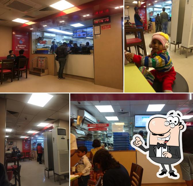 The interior of Domino's Pizza Omaxe Mall, Sector 49, Gurugram