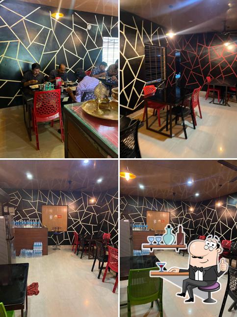 The interior of Raja Rani Restaurant