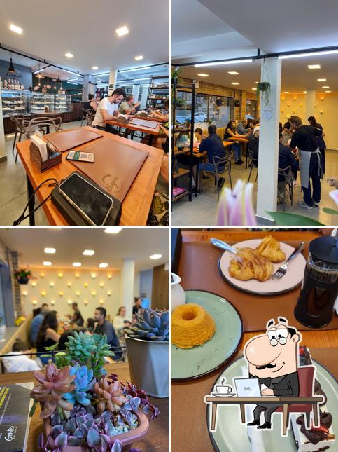 O interior do Bonjour - padaria artesanal