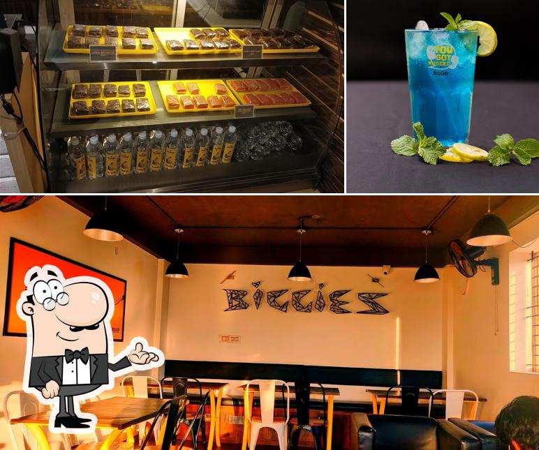 This is the picture depicting interior and alcohol at Biggies Burger : Hosur