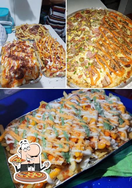 Experimente pizza no Roses'Lanches