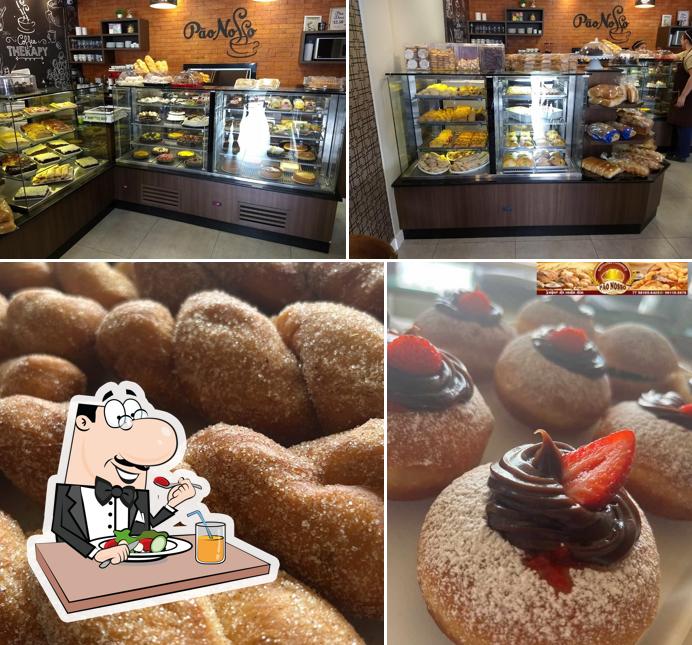 Entre diversos coisas, comida e interior podem ser encontrados no Panificadora Pão Nosso