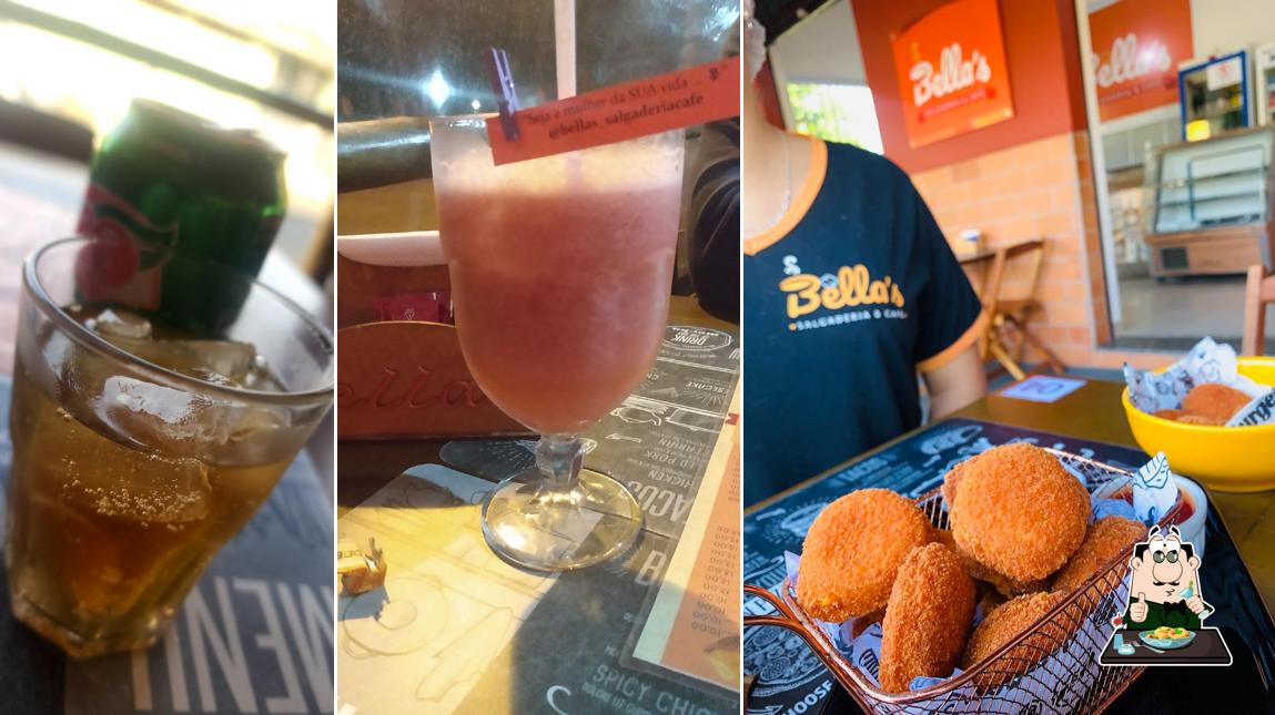 Comida em Bella's Salgaderia & Café