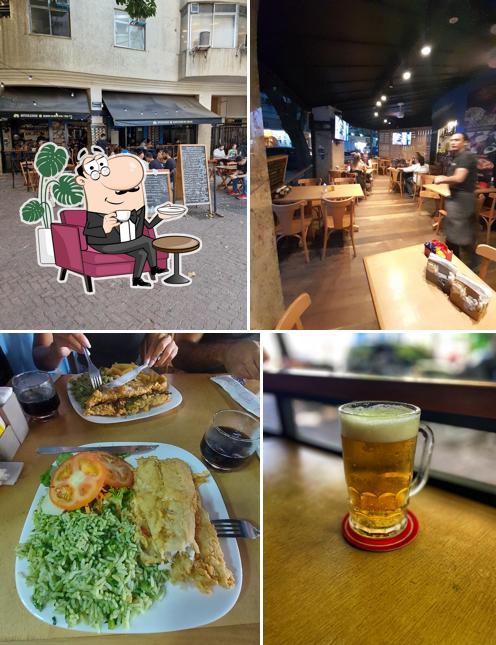 Sente em uma das mesas no Zucco