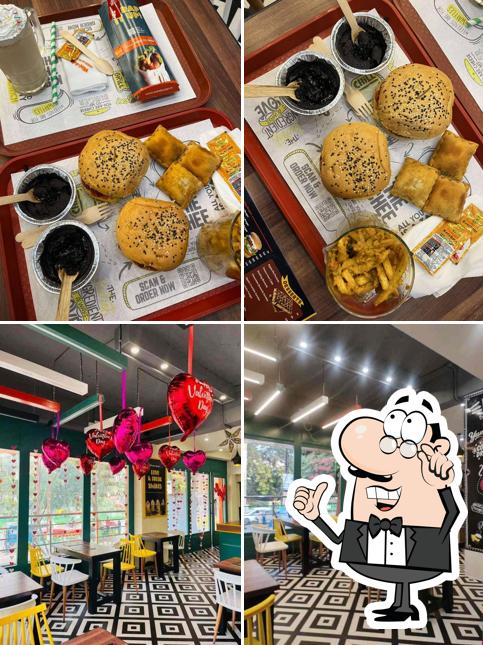 The picture of Wab Cafe by Wat-a-Burger!’s interior and food