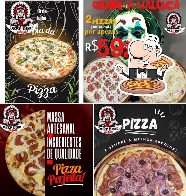 No Deep Dish Pizzas e Burguer, você pode desfrutar de pizza