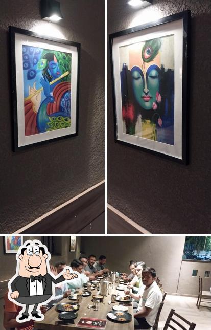 The interior of VASU PURE VEG FAMILY RESTAURANT