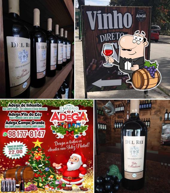 Tome uma taça de vinho no Adega de inhoaiba