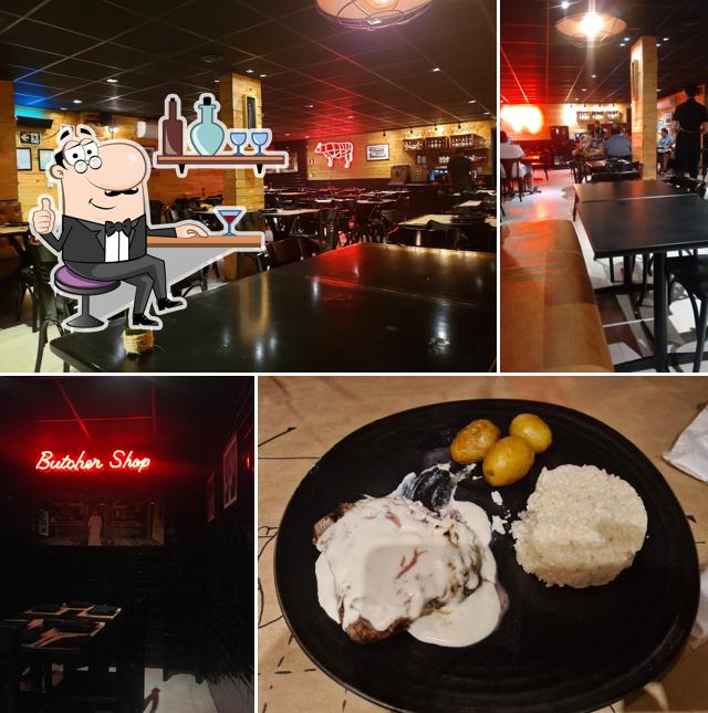 Sente em uma das mesas no Butcher's 746