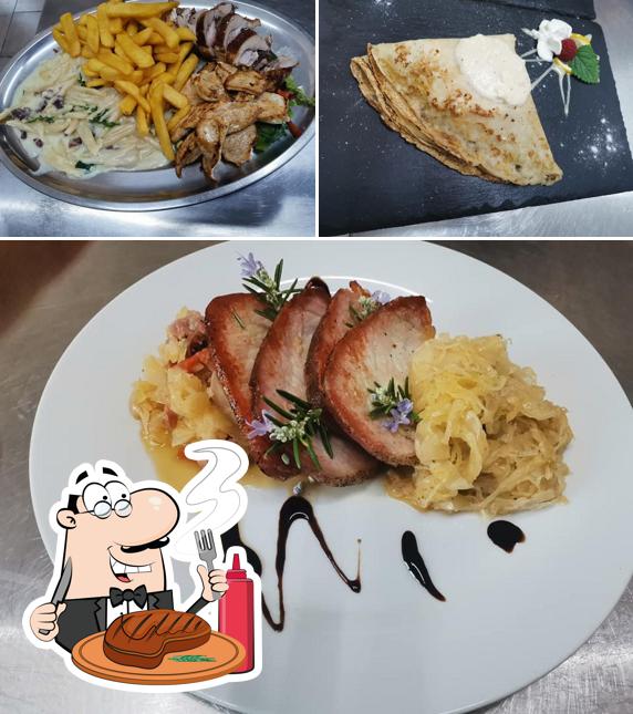 Prova i piatti di carne a Konoba Dišpet