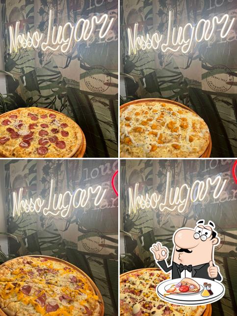 Experimente pizza no Nosso Lugar Pizzaria