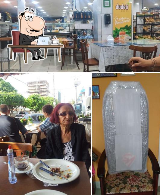 O interior do Padaria Vovó Nina