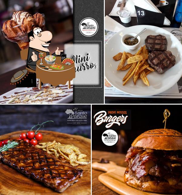 Sanduíche de carne de porco desfiada em Vila Santo Parque