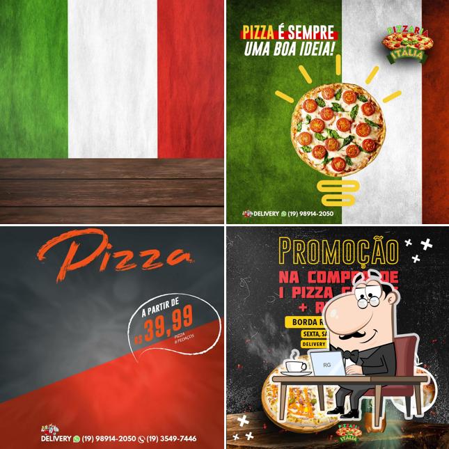 O interior do Pizzaria Itália (Mogi Mirim)