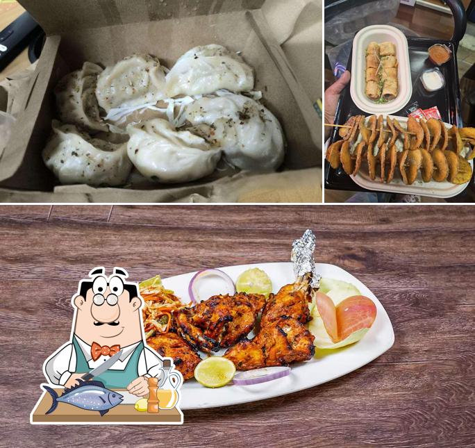 Grilled salmon at Mohali flavors I super corndogs I