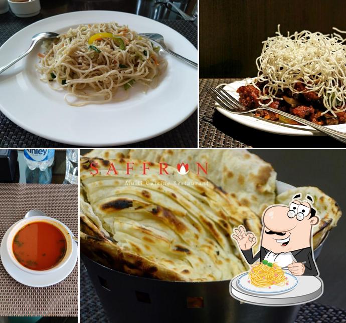 Spaghetti carbonara at SAFFRON Multi Cuisine Restaurant
