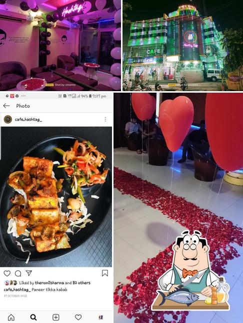 Grilled salmon at Hashtag Cafe