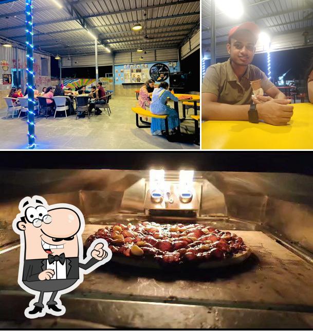 Take a look at the image showing interior and food at Mess with Banjoz