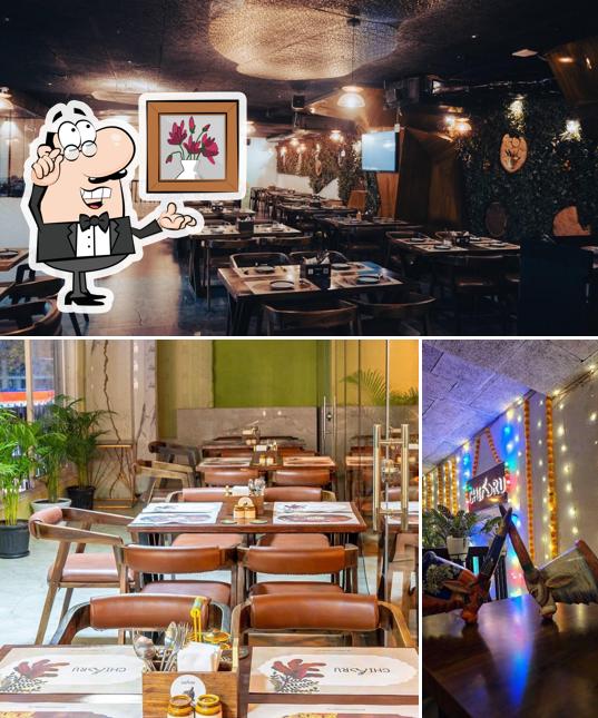 Take a seat at one of the tables at Chiguru