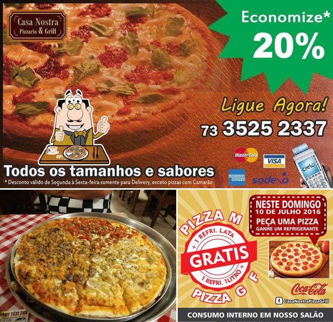 Consiga pizza no Casa Nostra Pizzaria