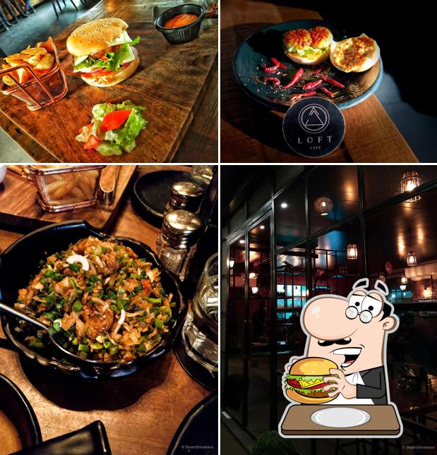 Try out a burger at Loft Cafe - Top rated Restaurant in Mathura Pure veg with authentic North Indian & Italian