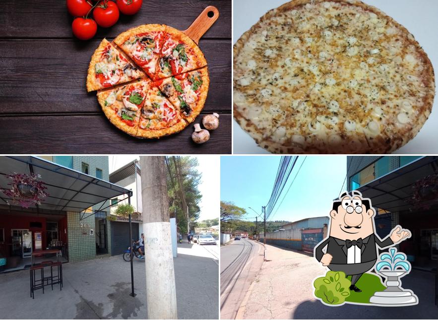 Entre diversos coisas, exterior e comida podem ser encontrados no pietro´s pizzaria itabirito