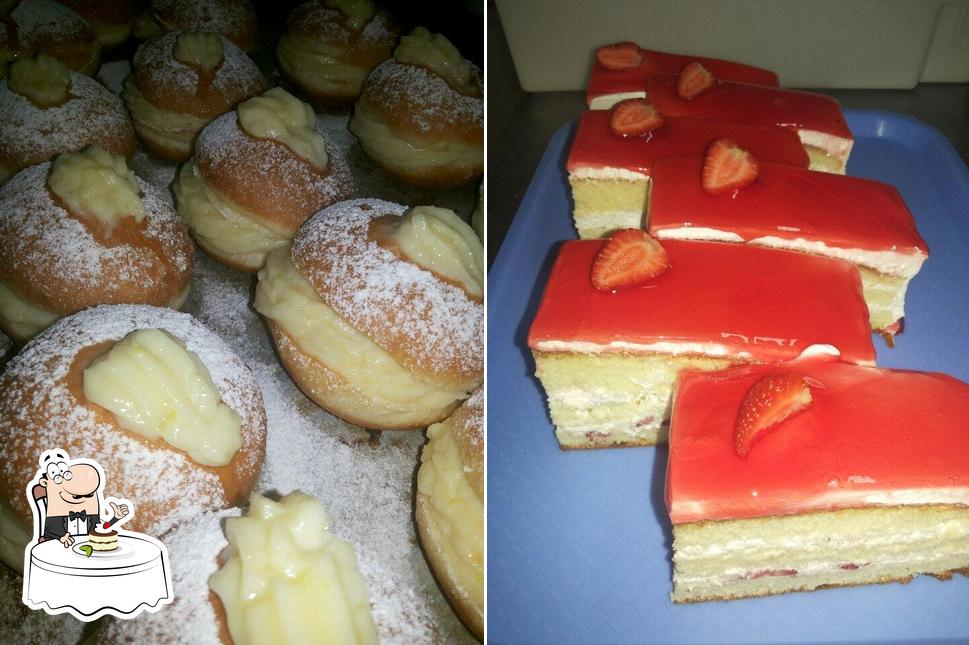 Panificadora e Confeitaria Fé em Deus oferece uma escolha de sobremesas