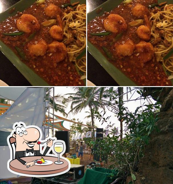 Among different things one can find food and exterior at 9Bar Goa