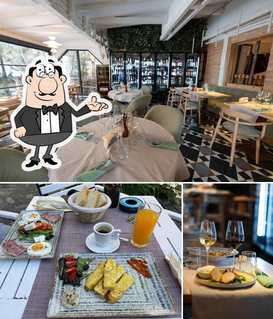 Parmi les différentes choses de la intérieur et la vin, une personne peut trouver sur Restaurant Barrique Garden Brașov