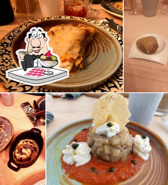 La nonna in cariola serve un'ampia gamma di dolci