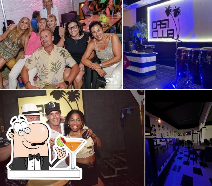 Questa è la immagine che mostra la bevanda e interni di Oasi Club